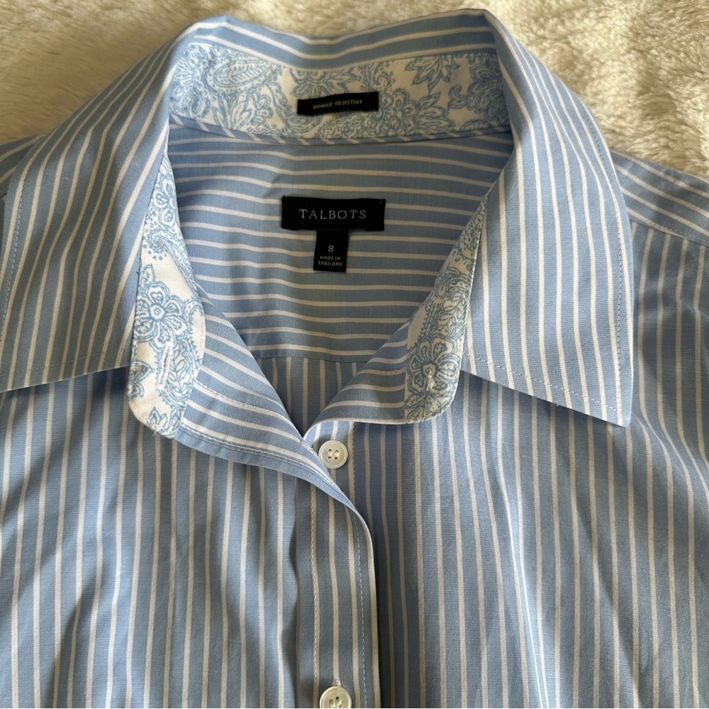 Talbots Button Down Collared Shirt, 8 - image 2